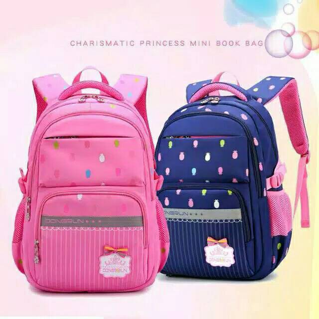 Tas kids sekolah/motif Nanas/Tas Ransel SD TK SMP