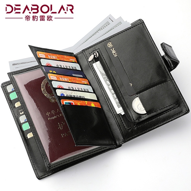 DOMPET LIPAT PRIA PASPOR WA462B5 KULIT HITAM BERSHAL CARD HOLDER PREMIUM IMPORT SLOT BANYAK UANG KARTU COWOK KEREN LAKI BATAM BRANDED