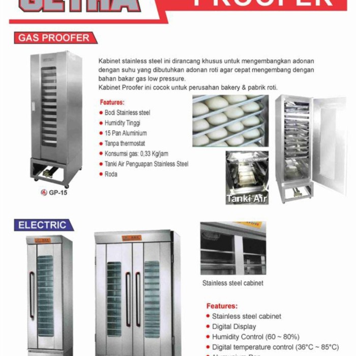 bisa COD Proofer pengembang adonan roti FJ15 GETRA listrik termurah