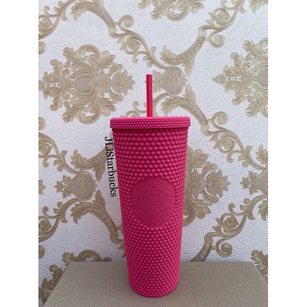 Starbucks Indonesia Ruby Pink Matte Studded Cold Cup