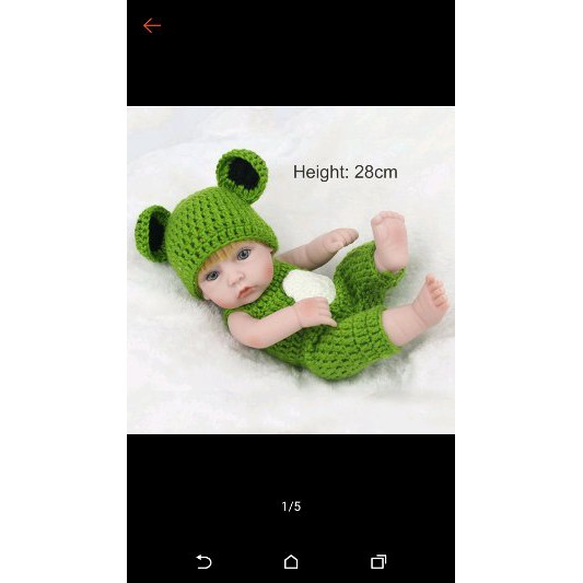 Boneka Bayi Baru Lahir Laki Laki  Perempuan Handmade Bahan Silikon Vinyl Lembut Ukuran 28 CM