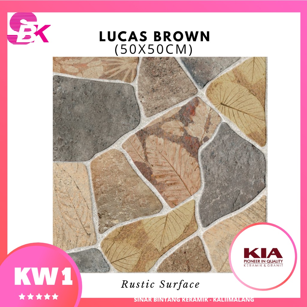 Keramik Teras 50x50 Lucas Brown