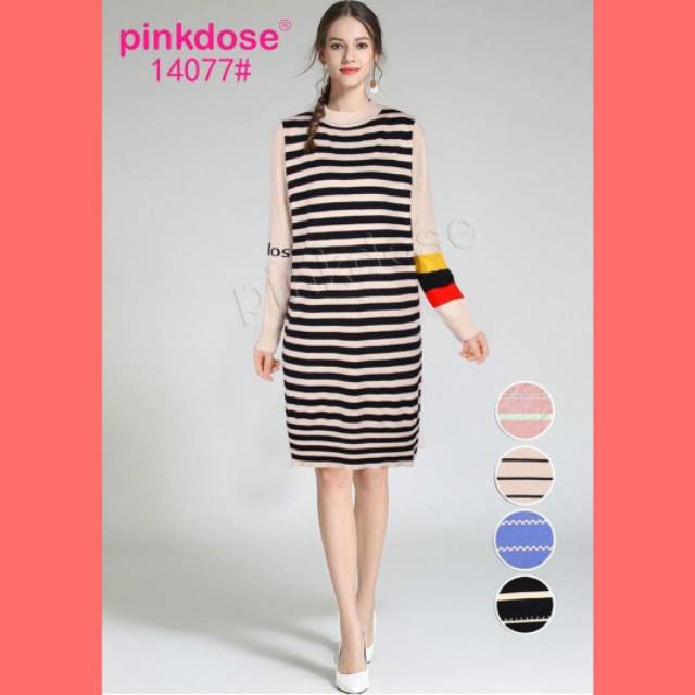 ||TUNIK RAJUT SALUR PINKDOSE || PREMIUM QUALITY ~ IMPORT ~ TEBAL