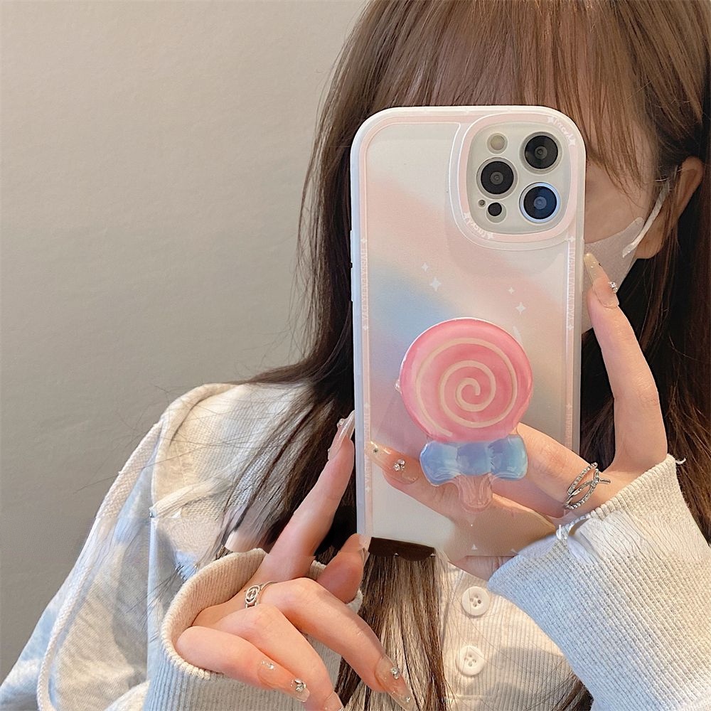 Case Holder Lollipop Pelangi Untuk iPhone 12 13 11 Pro Max X Xs Max Xr erjfhy