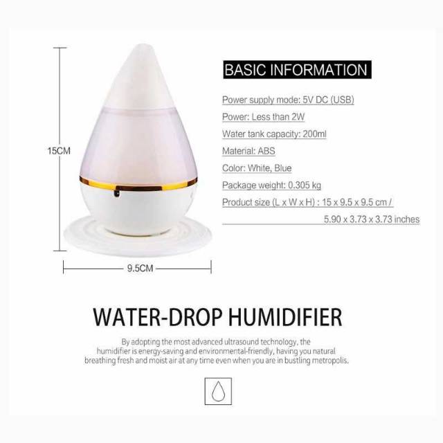 Air Humidifier Taffware Mini Ultrasonic Aroma Therapy HUMI H121