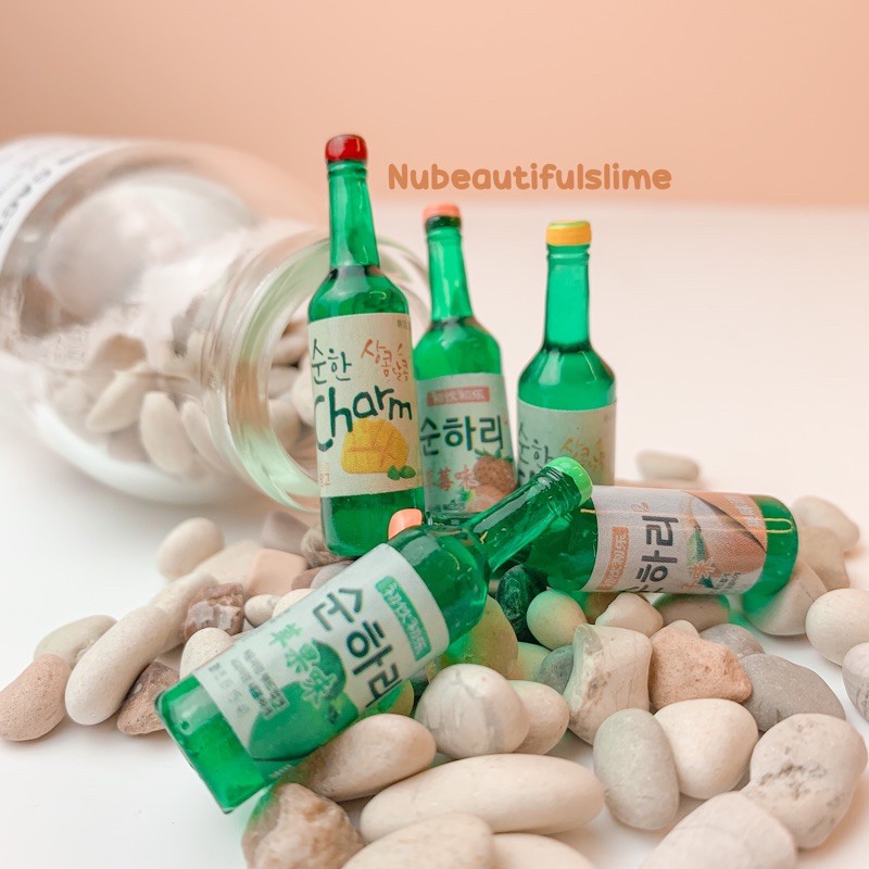 Jual CHARM SOJU CHUM RESIN SOJU MINIATUR SOJU HIASAN SLIME BANDUL