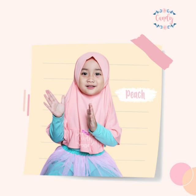 Jilbab Jersey Anak 1-5 Tahun I Jilbab Rempel Anak I Baju Muslim Anak Perempuan