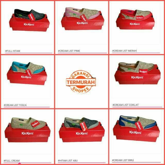 SEPATU KICKERS CEWEK SLOP BALLET ORIGINAL PABRIKAN SNEAKERS WANITA