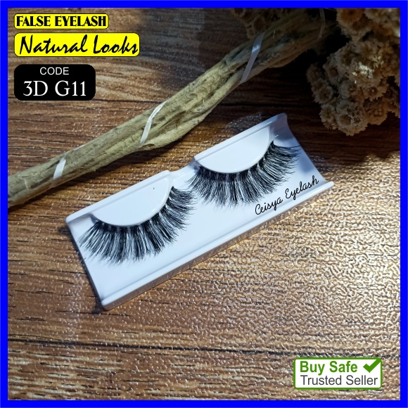 Bulu mata palsu 3D G11 False Eyelash Bulumata Human Hair Lembut Halus Fake Eyelash Premium Murah