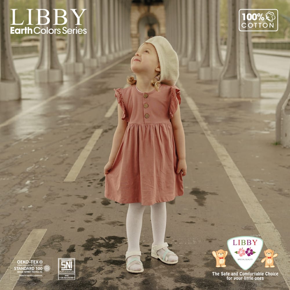 Libby earth series Nara dress/ Bayi Anak Perempuan