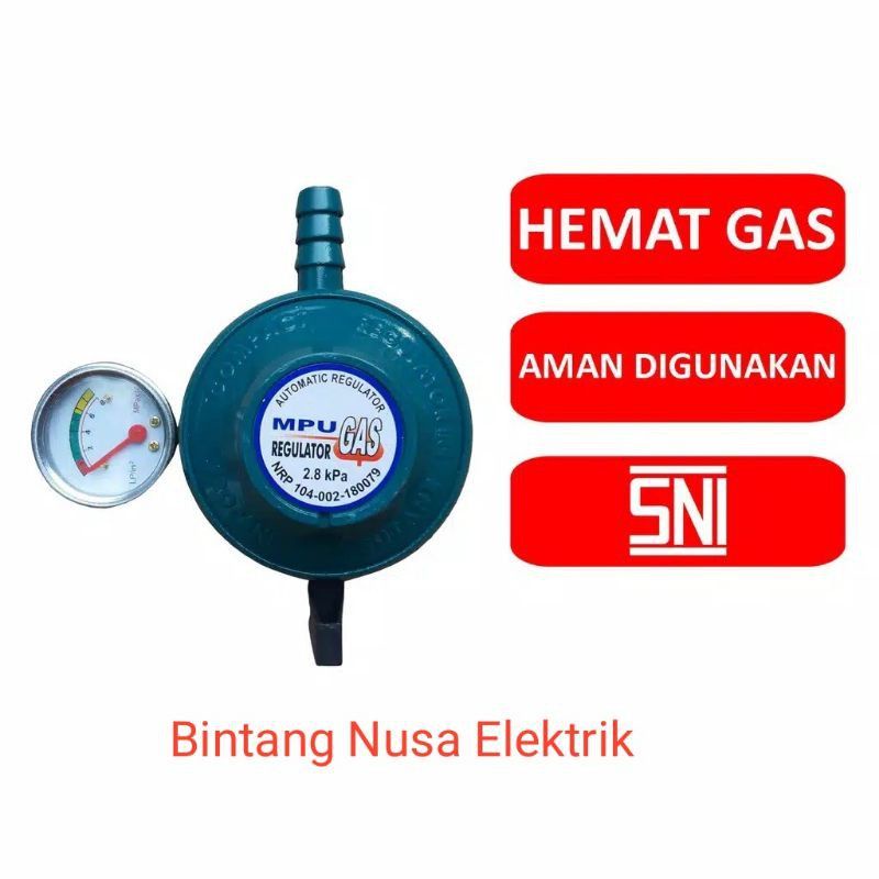 MPU M-022/ M-089 / Regulator Gas LPG + Meter/ Regulator + Meter Murah Bagus/ Kepala Kompor Gas