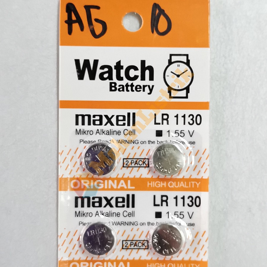 Baterai Batre Baterry Baterei Kancing Cell AG10 LR1130 GP LR54 SR1130W