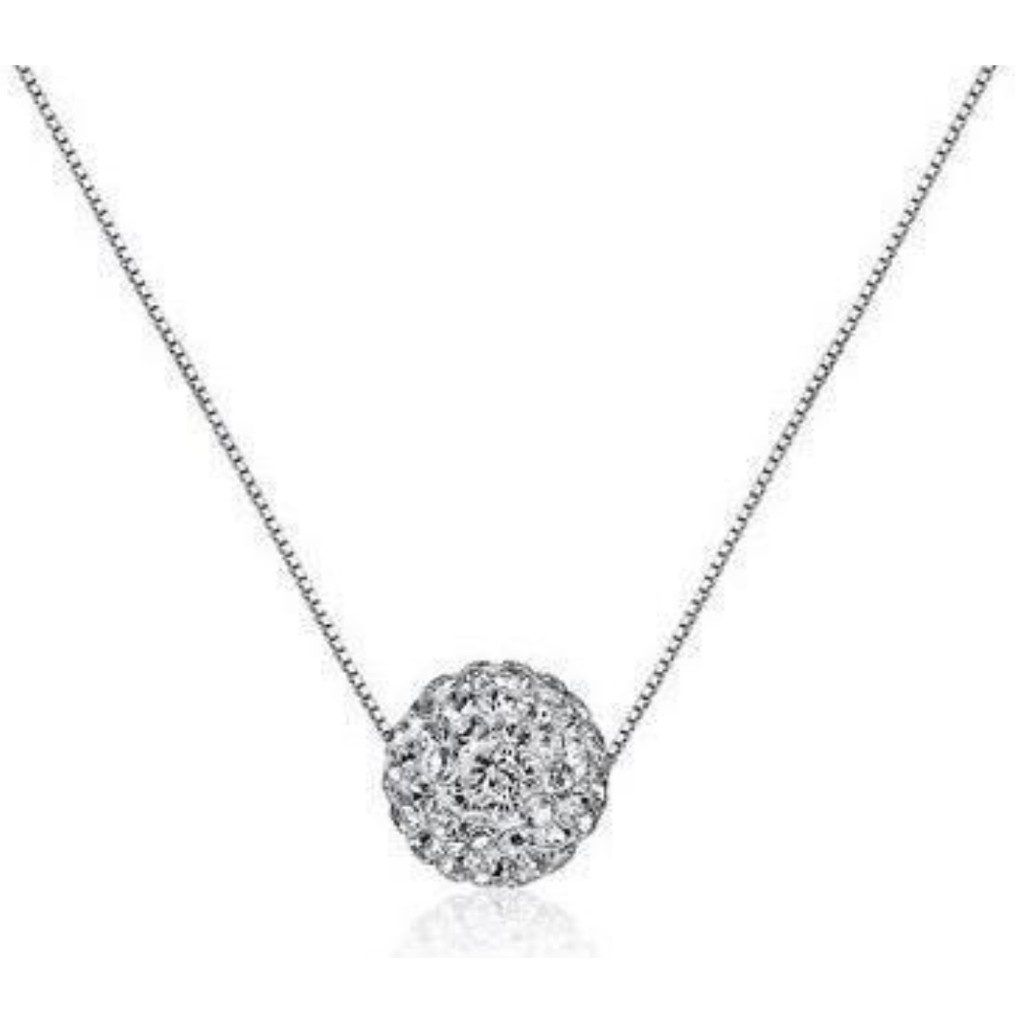 Kalung Wanita BOLA DIAMOND Titanium Alloy Crystal Jewelry Women Necklace Cewe