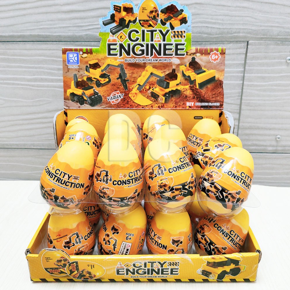 City Engineer Surprise Egg Mainan Telur Kejutan Lego Mobil Konstruksi Mini Engineering