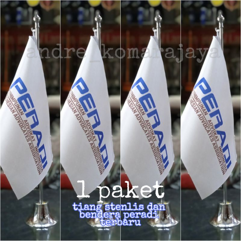 

bendera peradi logo terbaru dan tiang stenlis meja ready stock