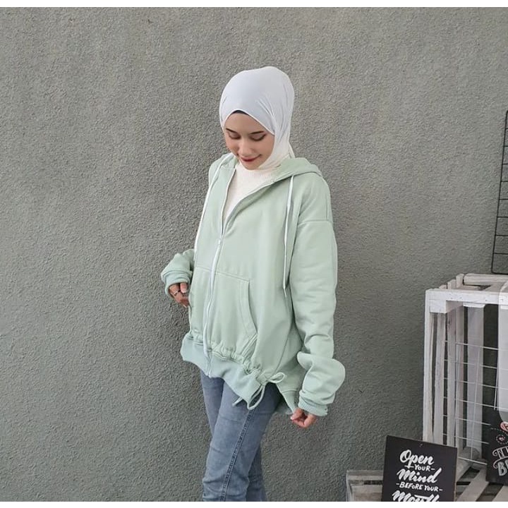 Sweater Wanita Grosir Berkualitas - Serut Zipper