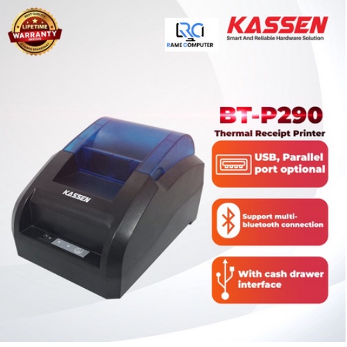 PRINTER BLUETOOTH THERMAL 58MM KASSEN BTP 290 PRINTER MINI POS