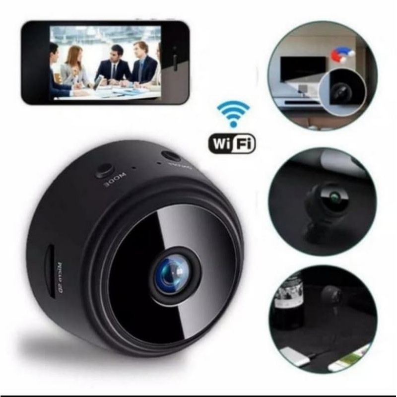 HD Wireless Ip Mini Camera Wifi Smart Net Cam Aplikasi v720 - tersedia hitam dan putih