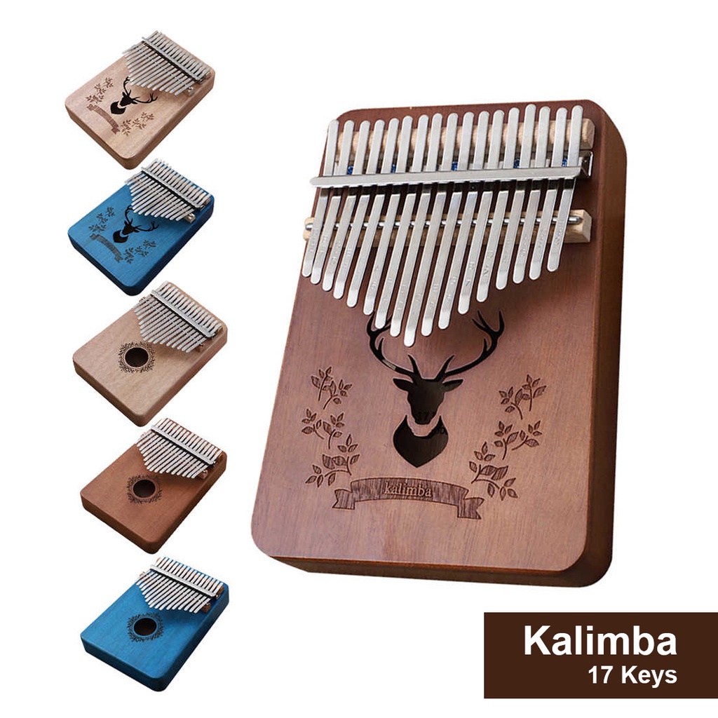 Kalimba 17 Keys Nada Alat Musik Portable Piano Jempol