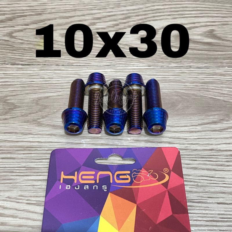 baut probolt kerucut blue 10x30 drat 14 panjang 3cm original heng