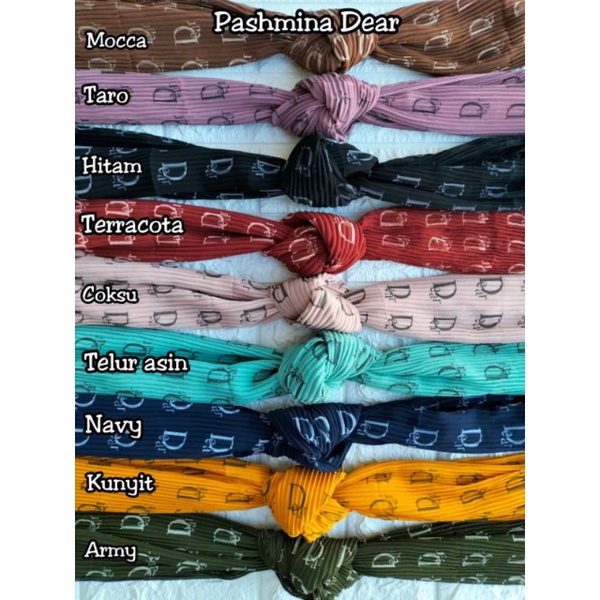 ( PASMINA PLISKET DEAR ) •pasmina plisket ceruty dewasa•motif dear