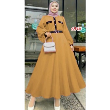 684#Gamis Wanita/Fashion Muslim+FREE BELT V