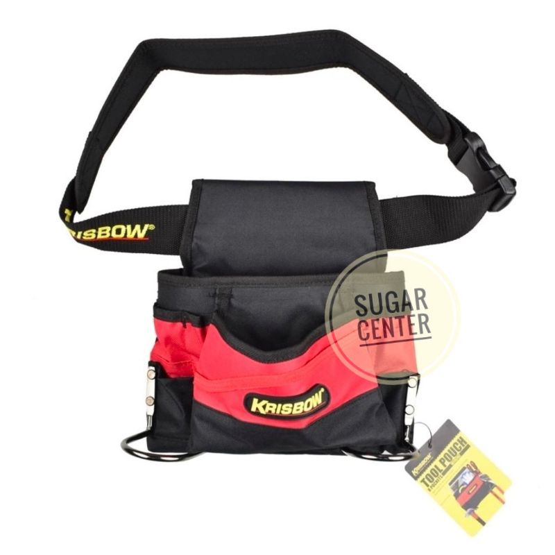 Tactix Tas Perkakas 8 Kompartemen/Tas Slempang Perkakas/Tas Penyimpanan Perkakas 8 Kantong