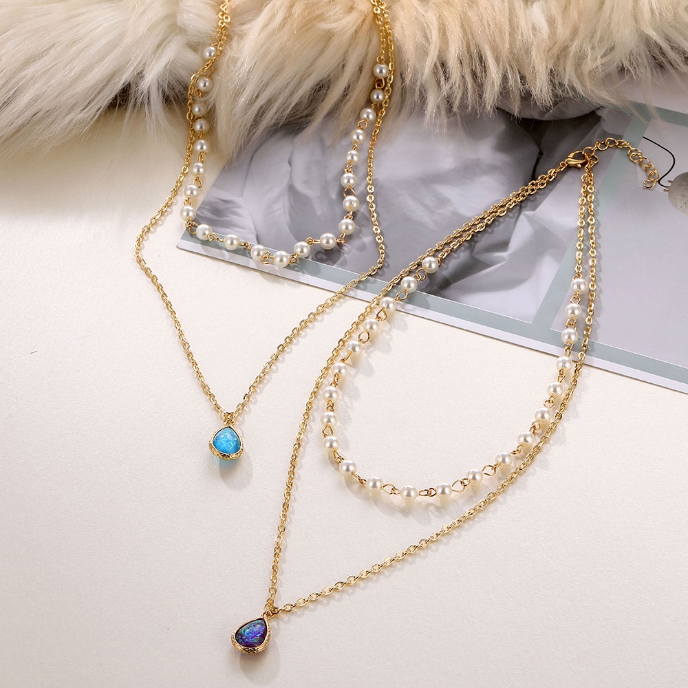 Kalung Mutiara Multilayer Gaya Bohemian Untuk Wanita