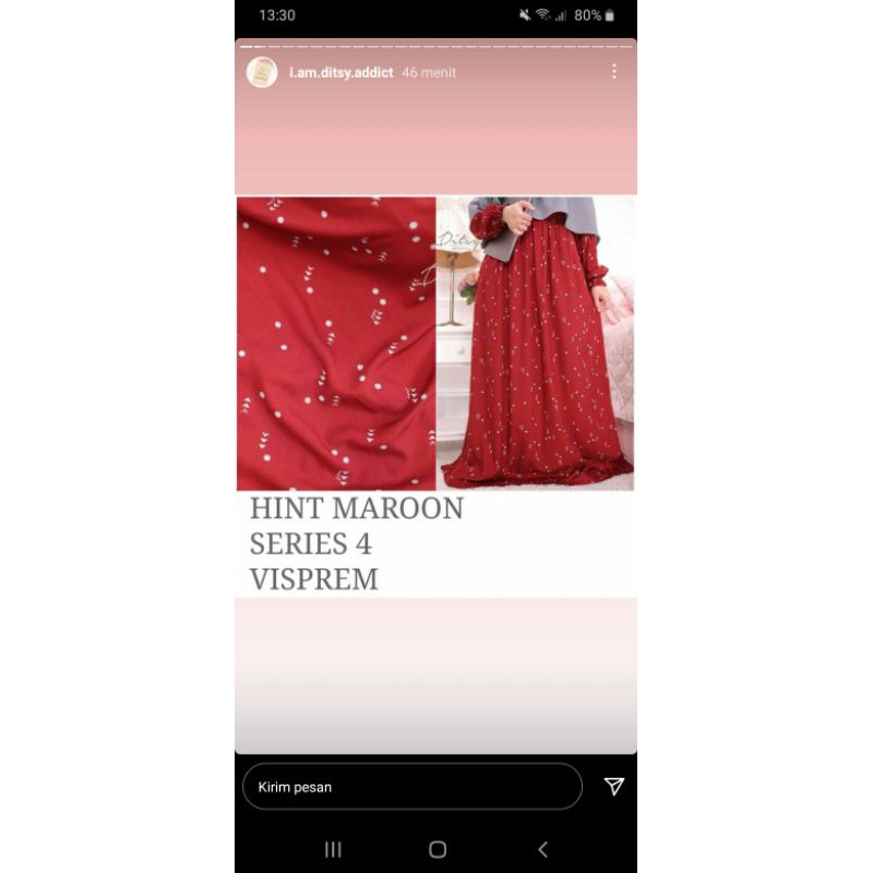 DITSY MARET (HINT MAROON & EIRA DEEPRED)