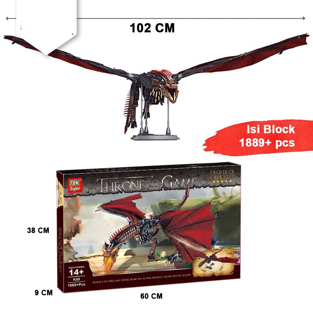 98K  BRICK LEGO Game of Thrones - Dragon Fire 1889+ pcs