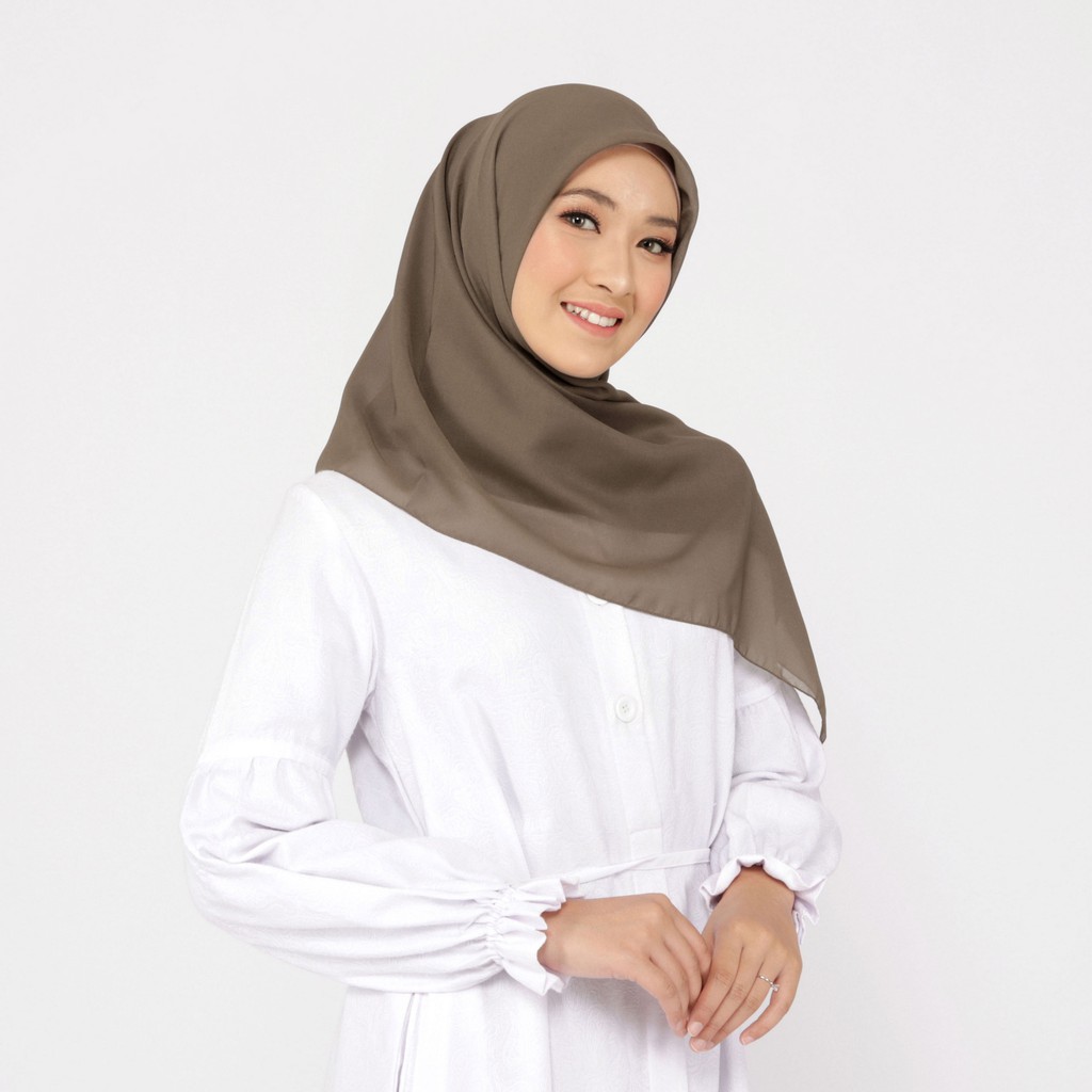 Hijab Segiempat Polycotton Scarf Premium Part 1 Hazel by MIZA-Wood