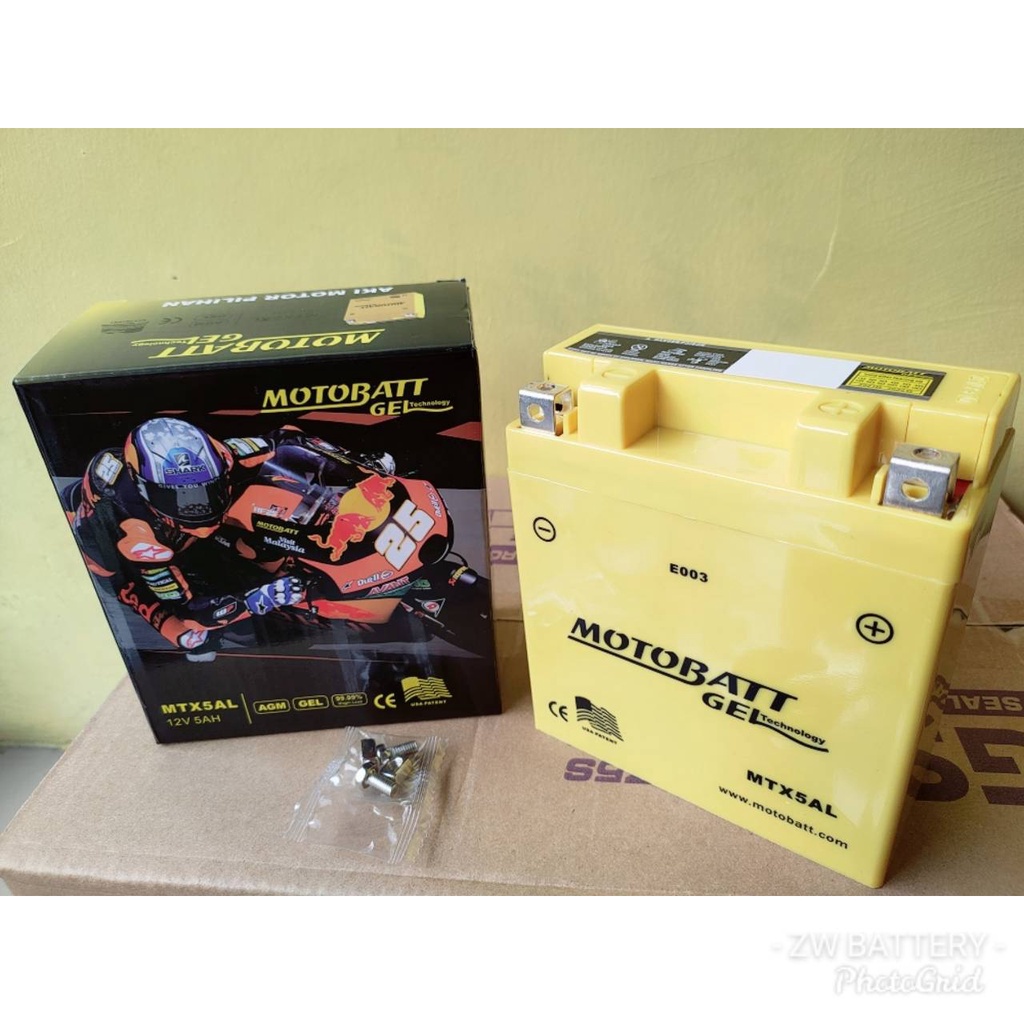 AKI MOTOR JUPITER Z LAMA, VEGA R, FIZ R, CRYPTON MTX5AL MOTOBATT GEL