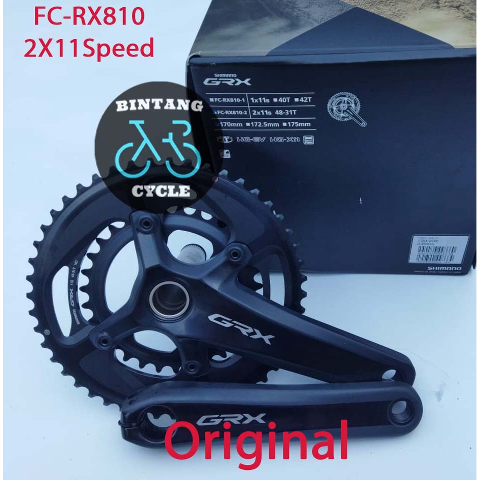 Shimano GRX FC-RX810 2X11Speed 31X48T Crank Sepeda Roadbike Gravel