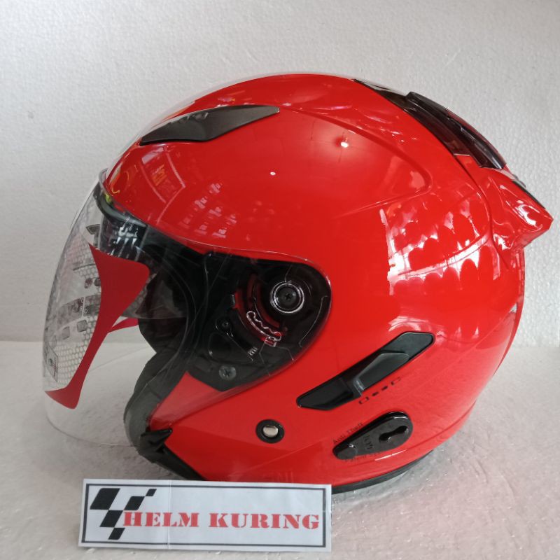 HELM KYT GALAXY SOLID MERAH CABE