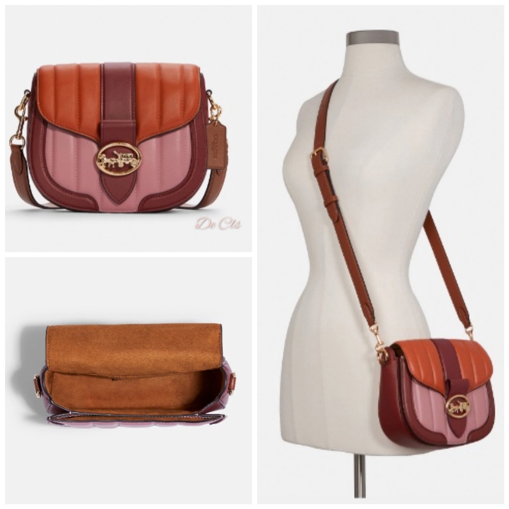 Tas Co C5798 Georgie Saddle Bag Quilted True Pink Multi sz 21x19x6cm