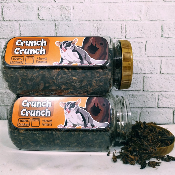 Pakan Hewan Sugar Glider Crunch Crunch 100 gr Jangkrik Kering