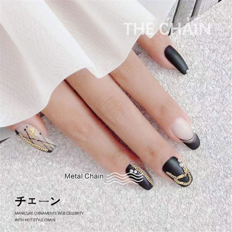 Zzz 12 Grid / Kotak Rantai Metal Akrilik 3D Gaya Punk Untuk Dekorasi Nail Art Charms DIY