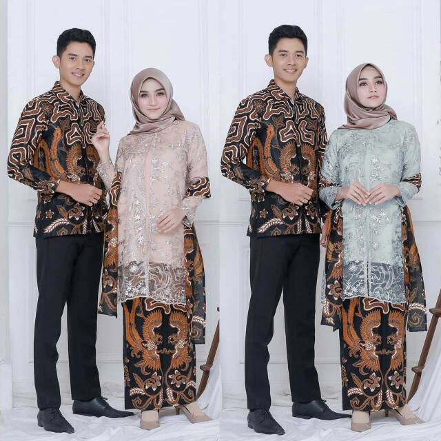 Maura couple - shopashop solo kebaya brukat baju pesta nibras Rabbani wou batik azkana batik couple
