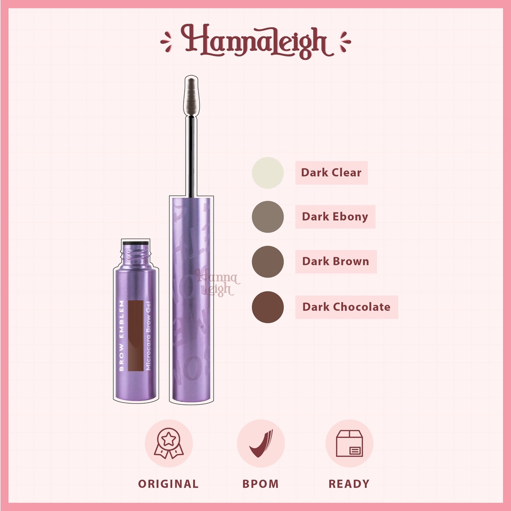 [CLEARANCE SALE DARK CLEAR ED 11/2026]  SOMETHINC - Brow Emblem Microcara Brow Gel Dark Ebony || Dar