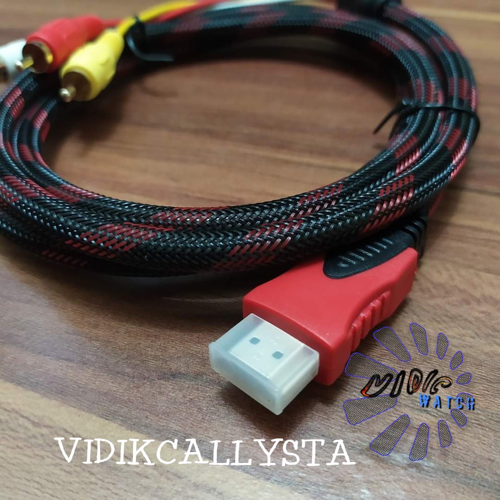 KABEL HDMI TO 3 RCA 1.5M ORIGINAL HIGH SPEED