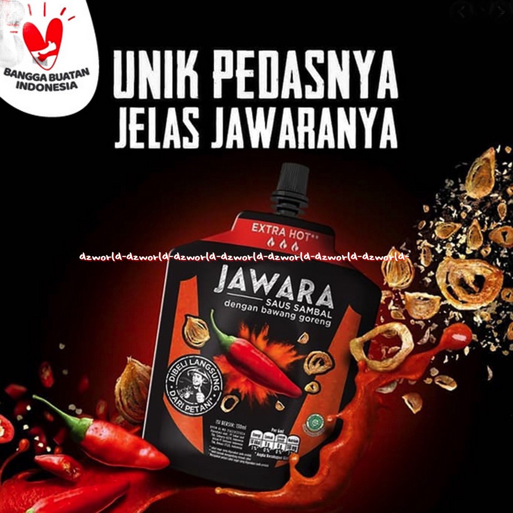 Jawara Saus Sambal Dengan Bawang Goreng 250ml Saos Jawara Tube