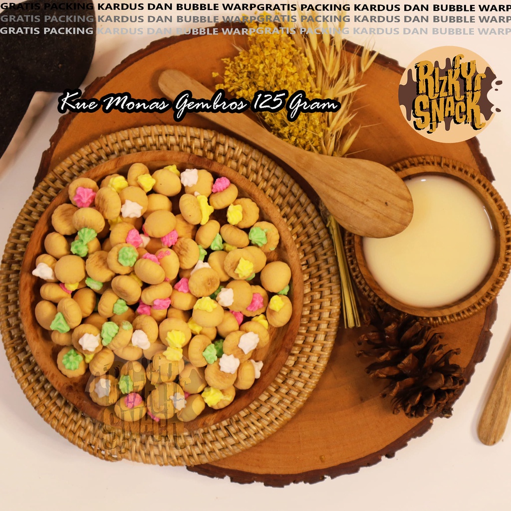

[RIZKY_SNACK08] KUE GEMBROS MONAS 125 gram snack kiloan makanan ringan jajanan cemilan camilan pedas asin gurih murah
