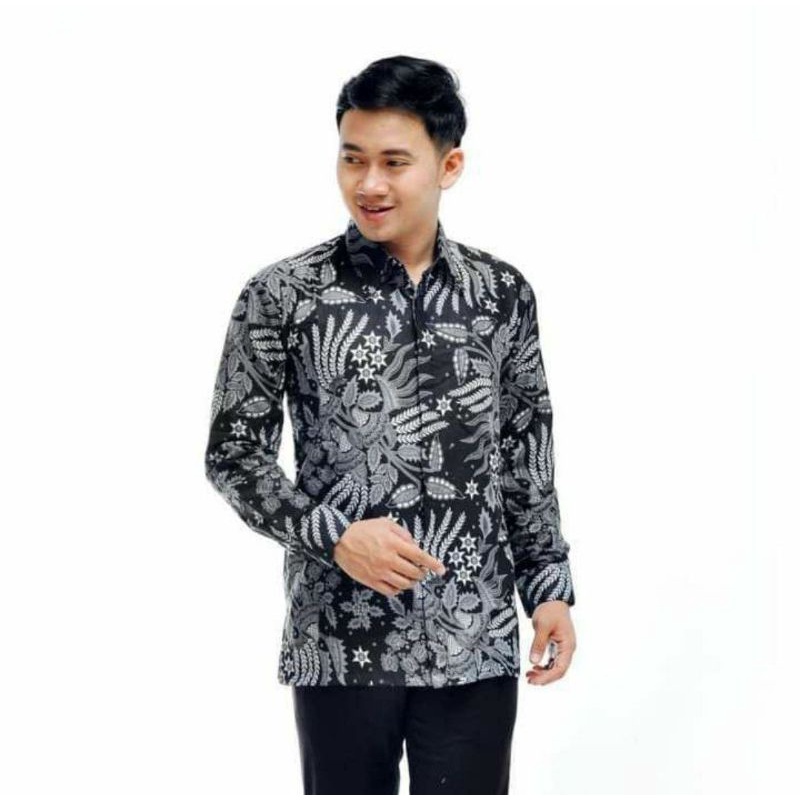 Batik Kemeja Batik Pria Lengan Panjang Size M L XL XXL