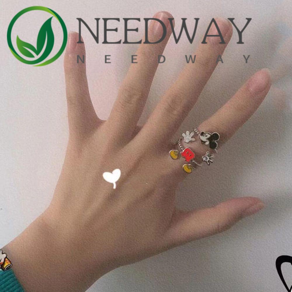 Cincin Model Terbuka Multi Layer Gaya Jepang Untuk Wanita