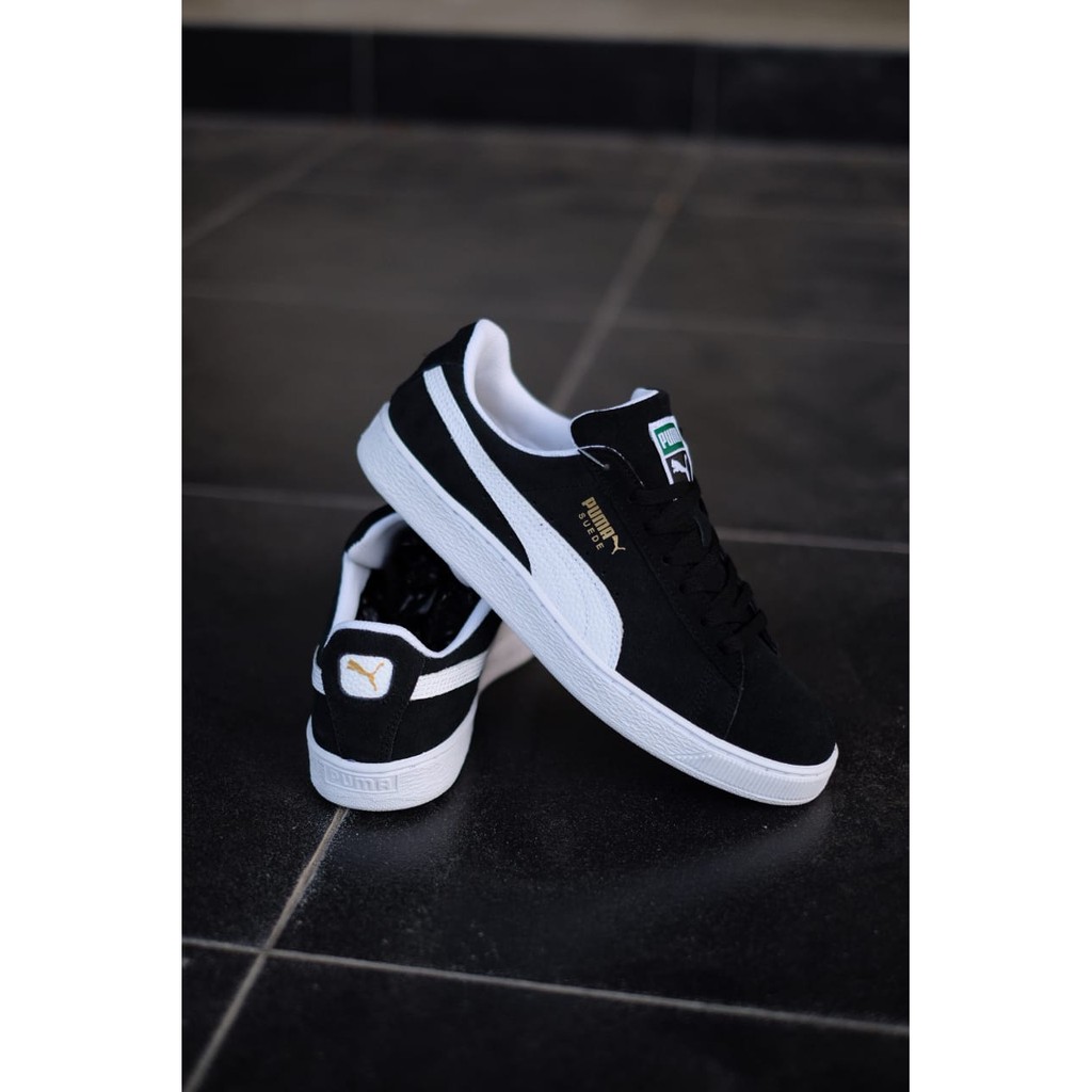 SALE Puma Suede Black White