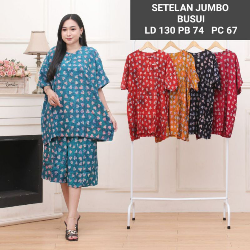 SETELAN KULOT JUMBO/SET CELANA PENDEK BATIK/SET CELANA PENDEK JUMBO/BATIK CAP/KULOT CELANA