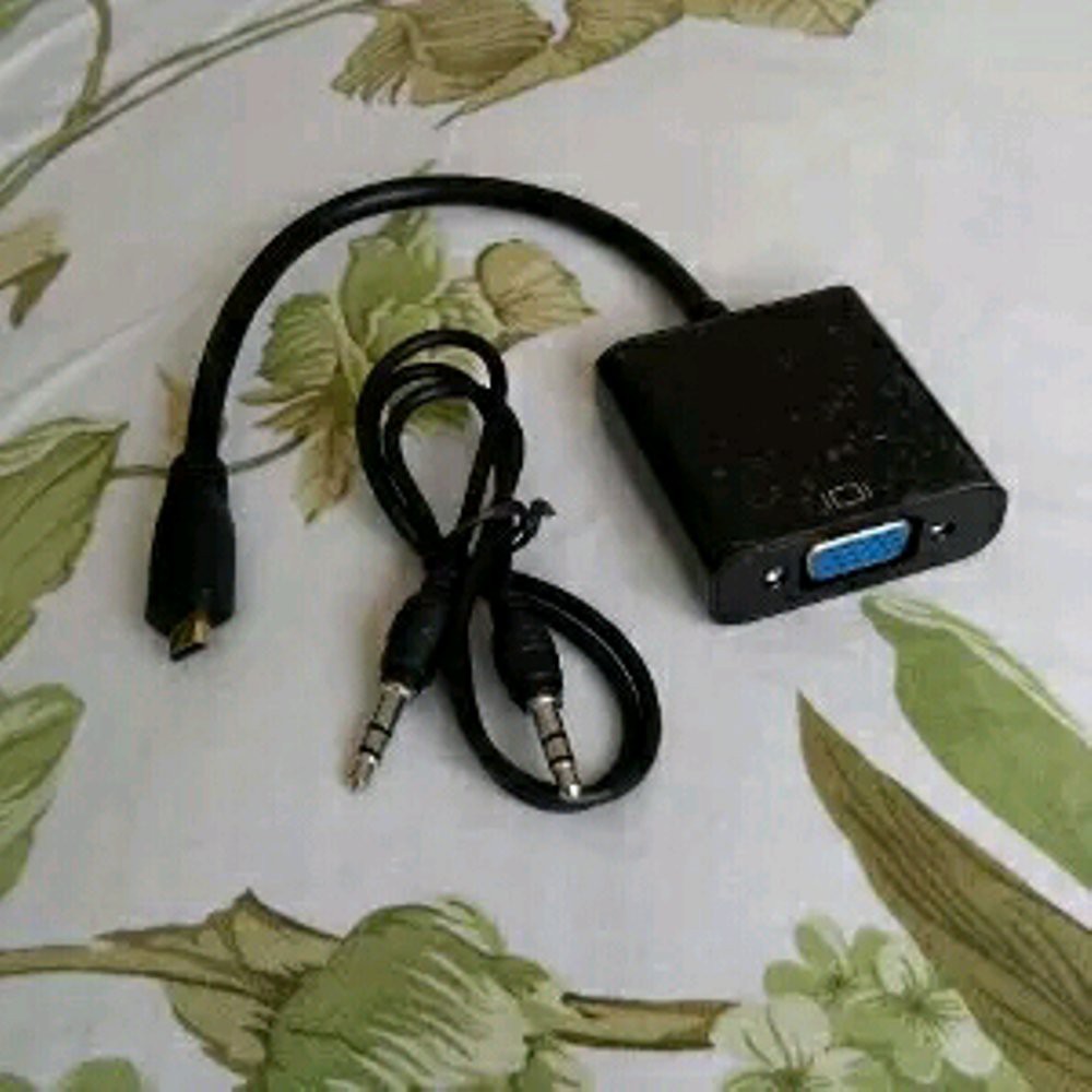 Dijual Konverter Mikro HDMI to VGA adapter  HP ke Proyektor Moniotor TV  Murah