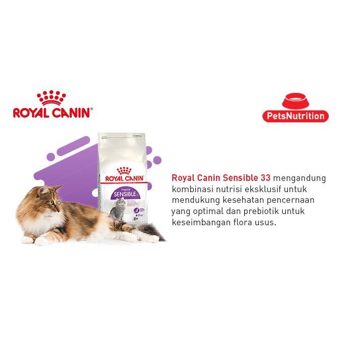 CAT FOOD/ROYAL CANIN REGULAR  SENSIBLE 33 400GR - MAKANAN KUCING RC SENSIBLE 400gr