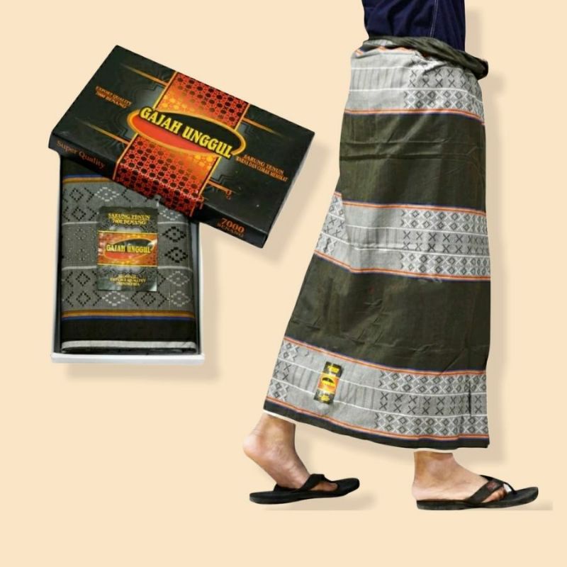 sarung gajah unggul dobby BAHAN SONGKET UKURAN DEWASA