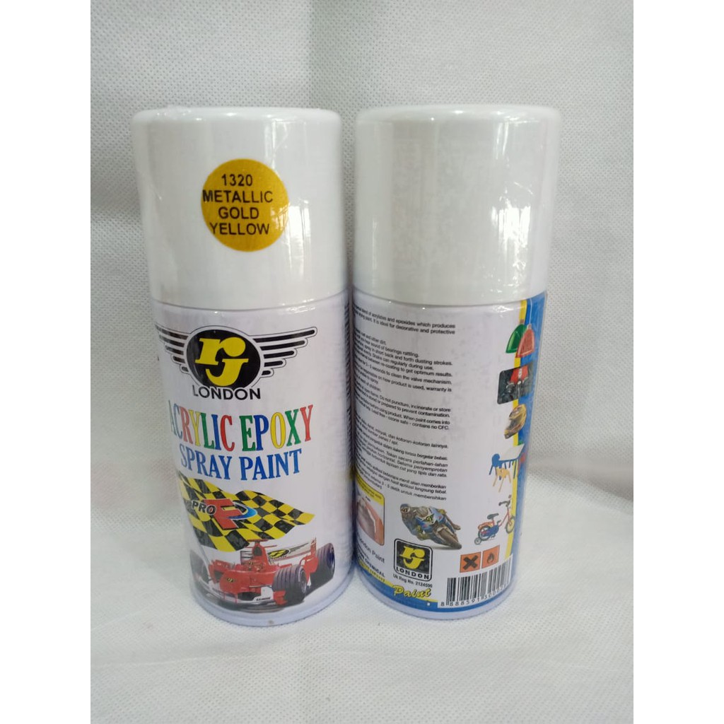 Pilox Pilok Cat Semprot RJ London 300cc/300ml - Kuning Emas / Metallic Gold Yellow (1320)